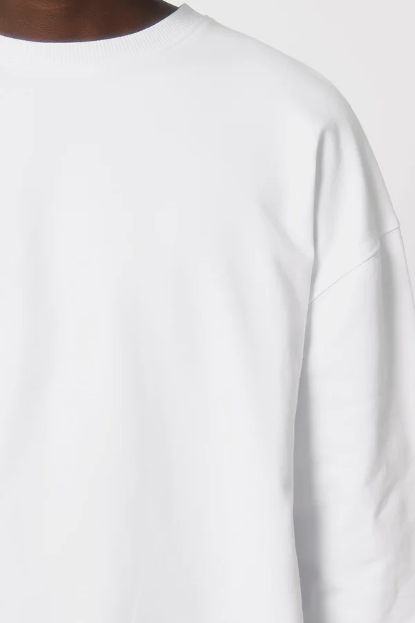 Das Boxy Rundhals-Unisex-Sweatshirt mit trockenem Griff
