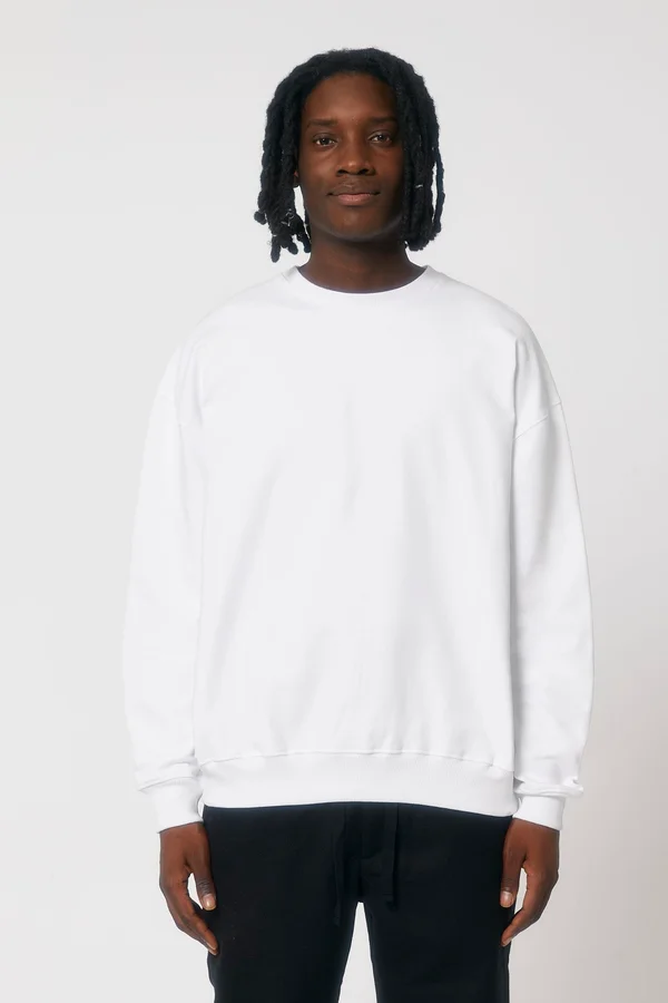 Das Boxy Rundhals-Unisex-Sweatshirt mit trockenem Griff