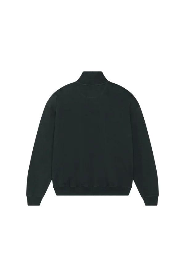 Das Boxy Unisex-Sweatshirt mit kurzem Reißverschluss und trockenem Griff