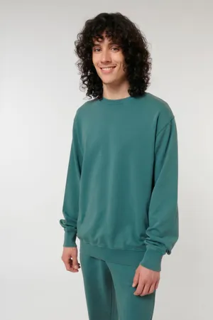 Das Garment-Dyed Rundhals-Unisex-Sweatshirt aus French Terry