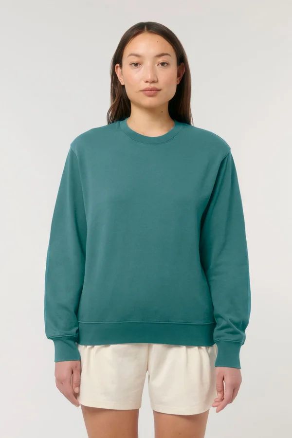 Das Garment-Dyed Rundhals-Unisex-Sweatshirt aus French Terry