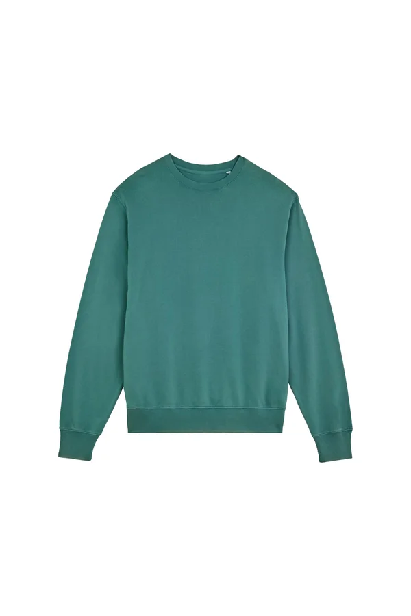 Das Garment-Dyed Rundhals-Unisex-Sweatshirt aus French Terry