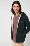 Der Unisex-Zip-Hoodie mit Sherpa-Futter