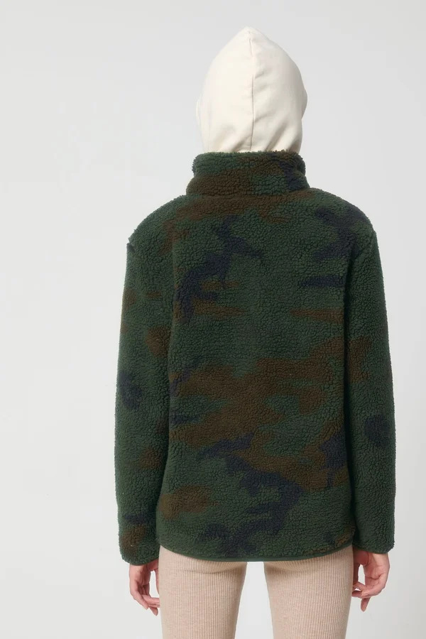 AOP Unisex-Sherpa-Sweatshirt mit Reißverschluss