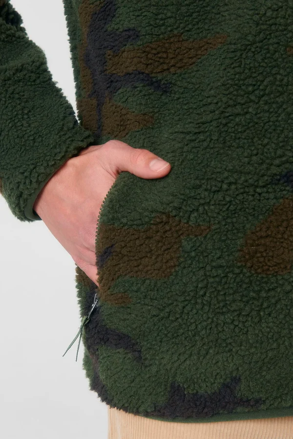 AOP Unisex-Sherpa-Sweatshirt mit Reißverschluss