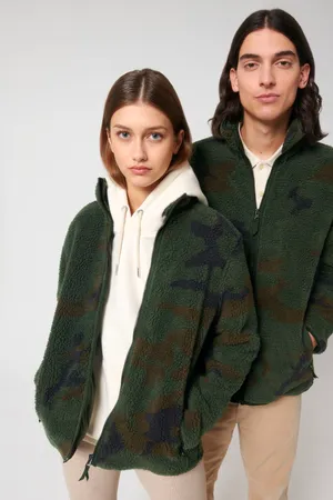 AOP Unisex-Sherpa-Sweatshirt mit Reißverschluss