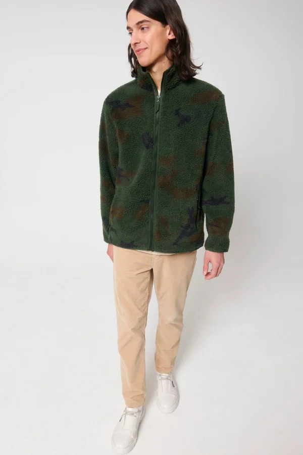 AOP Unisex-Sherpa-Sweatshirt mit Reißverschluss