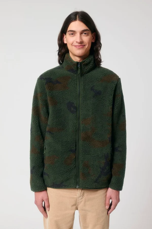 AOP Unisex-Sherpa-Sweatshirt mit Reißverschluss