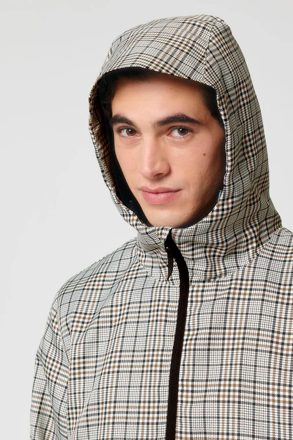 Unisex-Überziehjacke aus kariertem Tweed