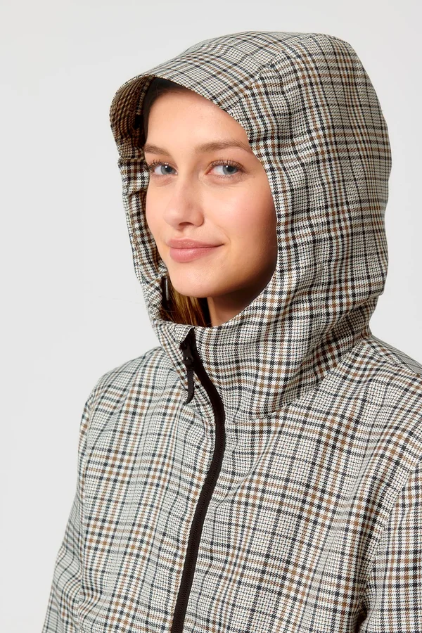 Unisex-Überziehjacke aus kariertem Tweed