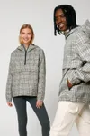 Unisex-Überziehjacke aus kariertem Tweed