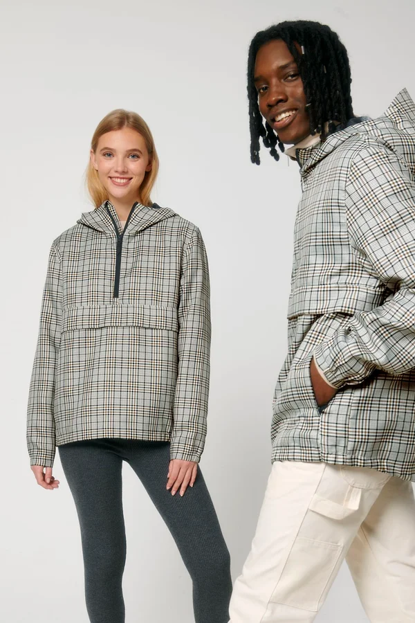 Unisex-Überziehjacke aus kariertem Tweed