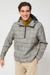 Unisex-Überziehjacke aus kariertem Tweed