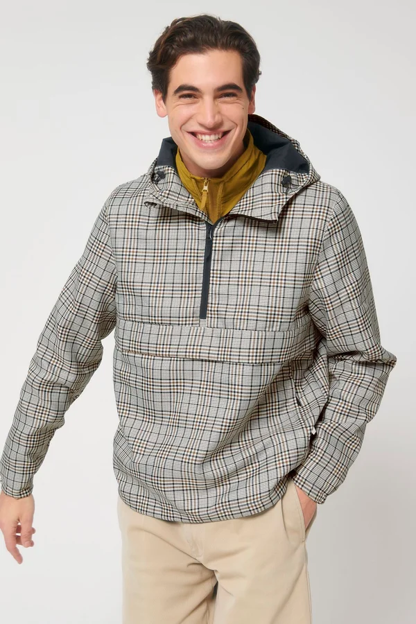 Unisex-Überziehjacke aus kariertem Tweed