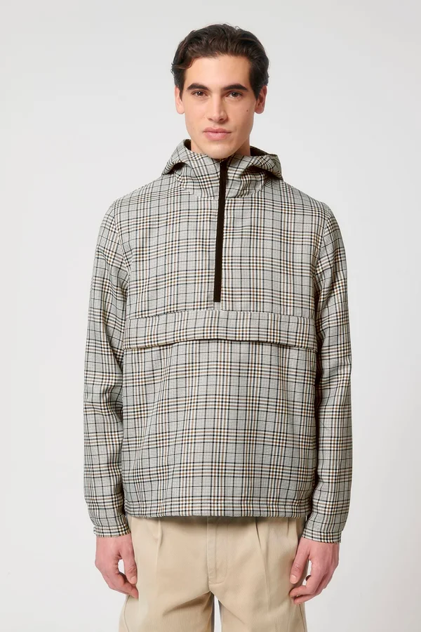 Unisex-Überziehjacke aus kariertem Tweed