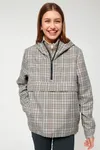 Unisex-Überziehjacke aus kariertem Tweed