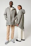 Wattierter Unisex-Parka aus kariertem Tweed