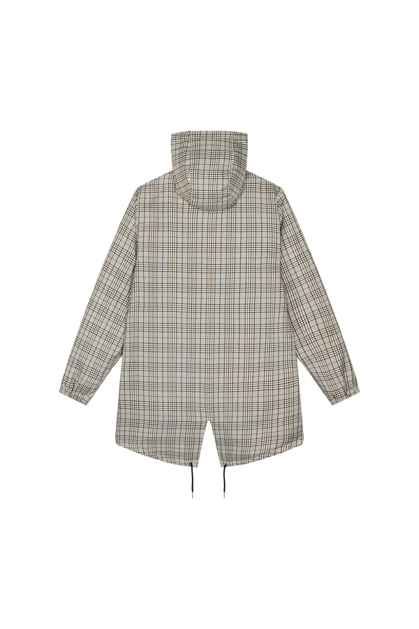 Wattierter Unisex-Parka aus kariertem Tweed