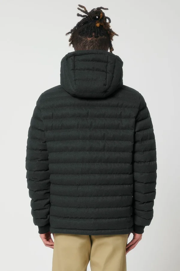 Wollähnliche wattierte Herrenjacke