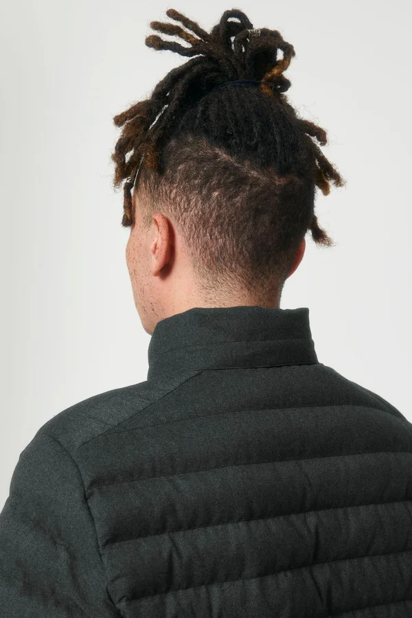 Wollähnliche wattierte Herrenjacke
