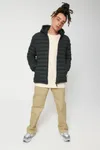 Wollähnliche wattierte Herrenjacke