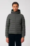 Wollähnliche wattierte Damenjacke