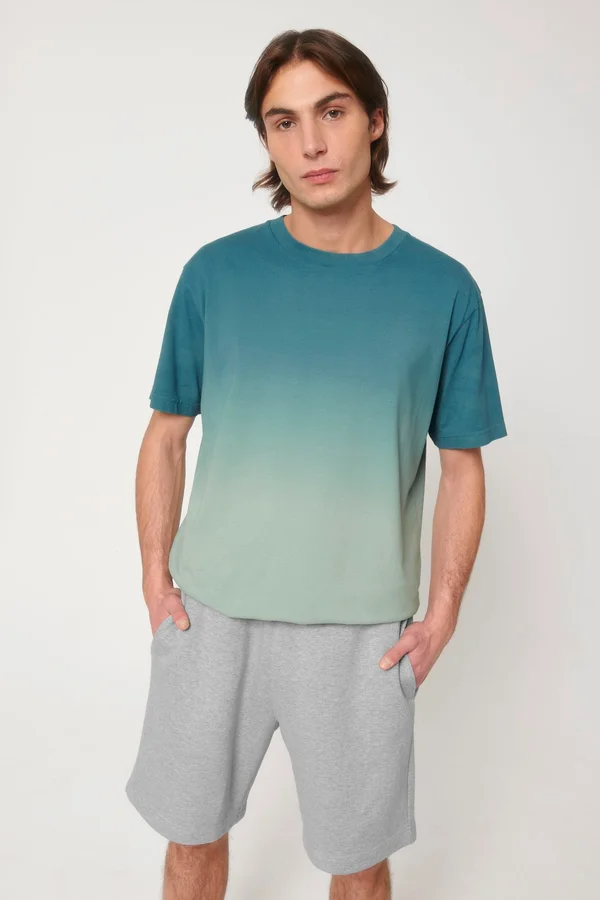 Lässiges tauchgefärbtes Unisex-T-Shirt