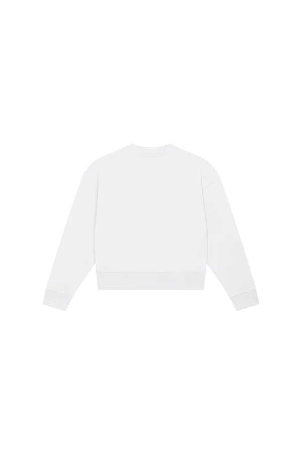 Kurzes Damen-Sweatshirt mit Rundhalsausschnitt