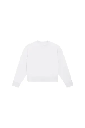 Kurzes Damen-Sweatshirt mit Rundhalsausschnitt