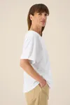 Das Oversized Damen-T-Shirt mit gekrempelten Ärmeln