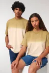 Dip Dye Unisex-T-Shirt mit lässiger Passform im Aged-Look