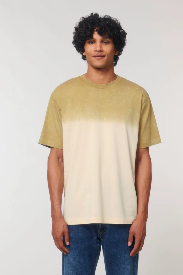 Dip Dye Unisex-T-Shirt mit lässiger Passform im Aged-Look