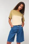 Dip Dye Unisex-T-Shirt mit lässiger Passform im Aged-Look