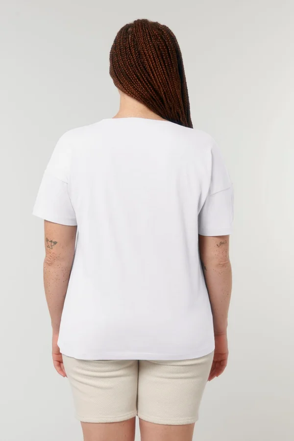 Locker sitzendes Damen Rundhals-T-Shirt