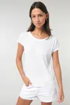 Locker sitzendes Damen Rundhals-T-Shirt