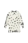 Oversized Damen-Batikkleid mit Rundhalsausschnitt