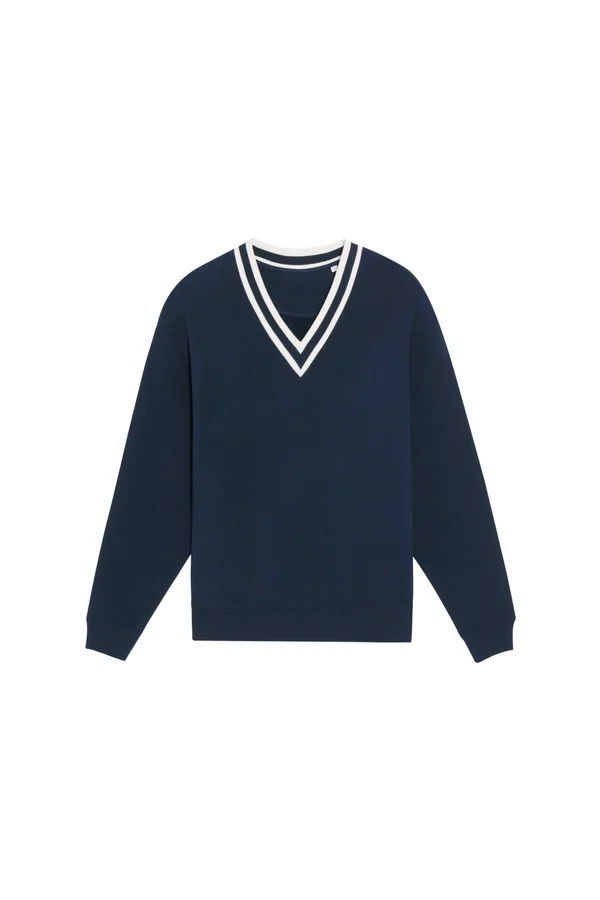 Unisex-Sweatshirt mit V-Ausschnitt