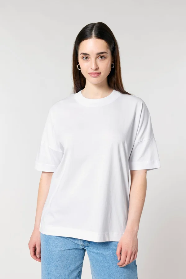 Unisex T-shirt mit stehkragen
