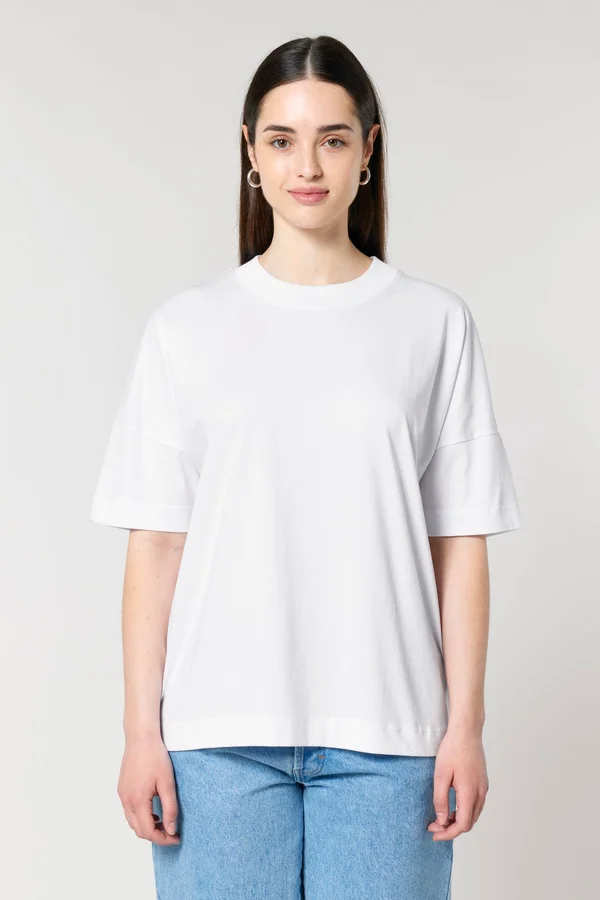 Unisex T-shirt mit stehkragen