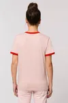 Unisex T-Shirt mit farblich Bündchen Säumen