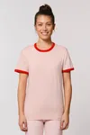 Unisex T-Shirt mit farblich Bündchen Säumen