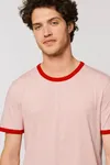 Unisex T-Shirt mit farblich Bündchen Säumen