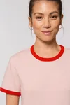 Unisex T-Shirt mit farblich Bündchen Säumen