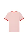 Unisex T-Shirt mit farblich Bündchen Säumen
