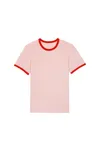 Unisex T-Shirt mit farblich Bündchen Säumen