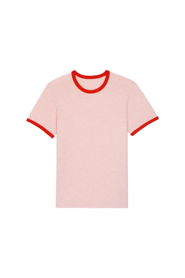 Unisex T-Shirt mit farblich Bündchen Säumen