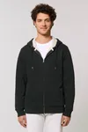 Unisex Kapuzensweat mit Reißverschluss und Sherpa-Futter