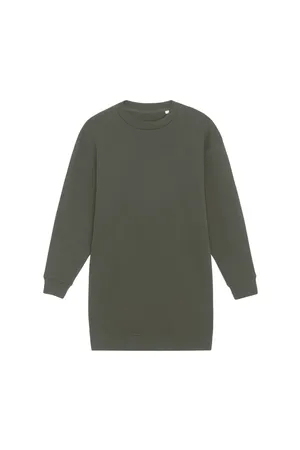 Oversized Damen-Kleid mit Rundhalsausschnitt