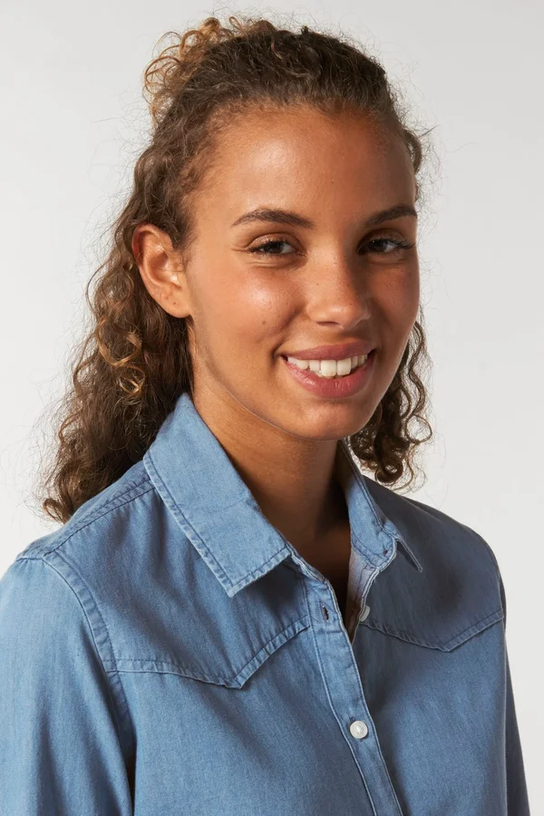 Damen Jeanshemd