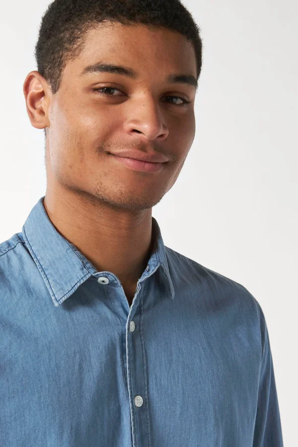Herren Jeanshemd